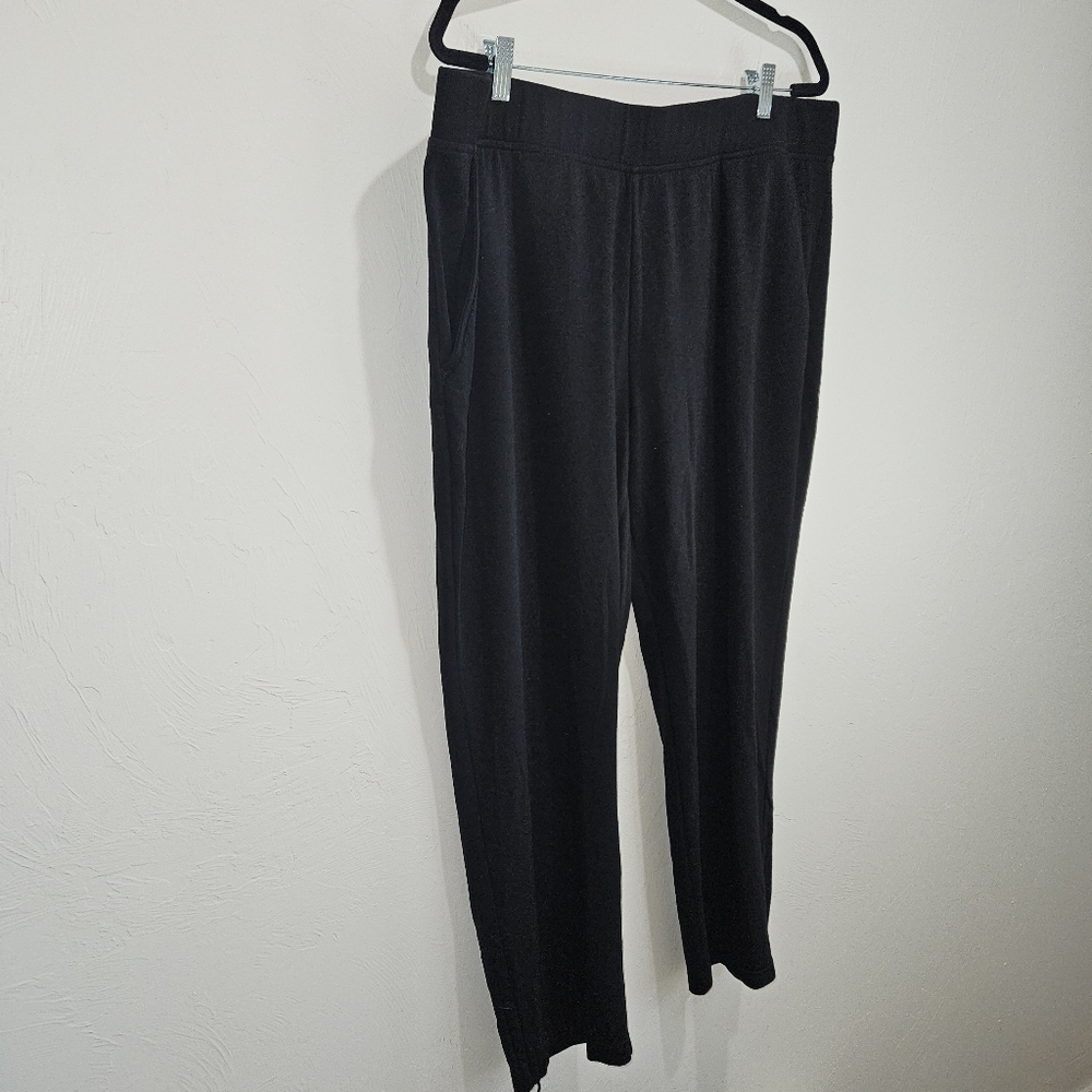 Chicos Zenergy Black Pants Adjustable Length Women's Size 4R 20 22 Pull On Comfy - Picture 2 of 10